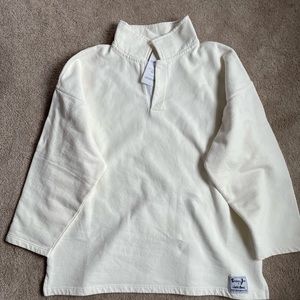 Sloppy Joe Collar 02 Sweatshirt in Warm White